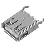 USB A母座180&deg;直插15.0弯脚