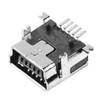 MINI USB 5P母座B Type 短体SMT前插后贴式