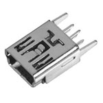 MINI USB 5P母座BType 180&deg;直脚