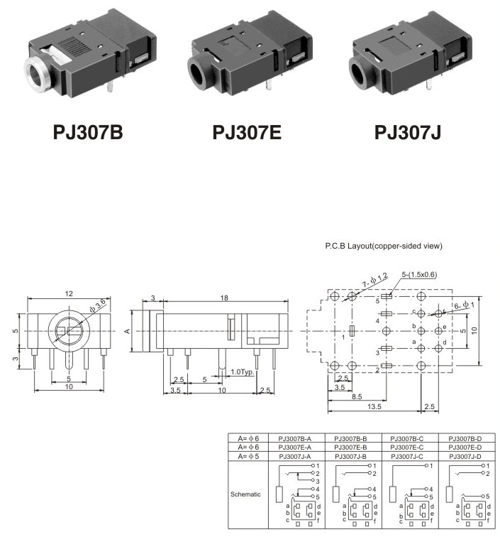 PJ307B/PJ307E/PJ307J(图1)