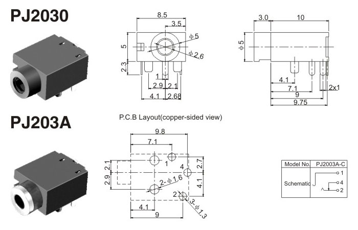 PJ2030/PJ203A(图1)