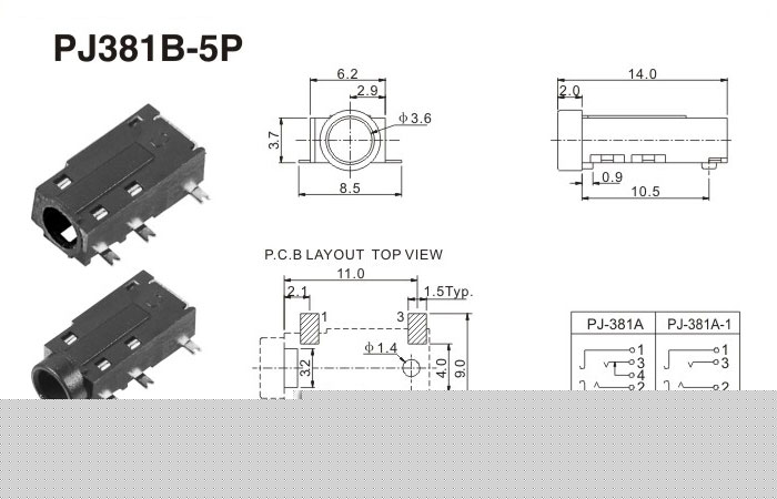 PJ381B-5P(图1)