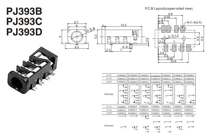 PJ393B/PJ393C/PJ393D(图1)