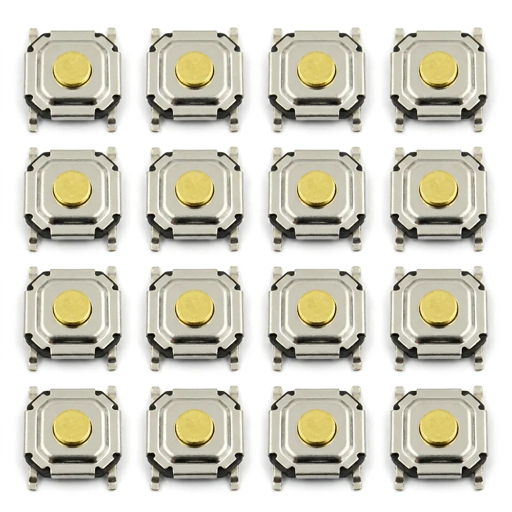 SMD 5.2x5.2 mm tactile switch, instant microswitch