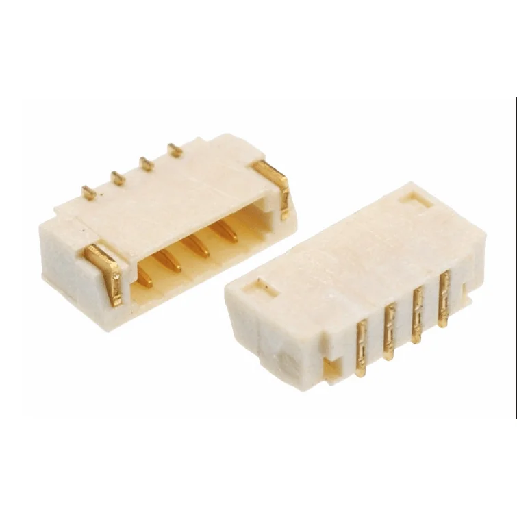 High-performance 2.0 mm SMT slot, horizontal slot, for SMD components, four-wire connector for printing board.