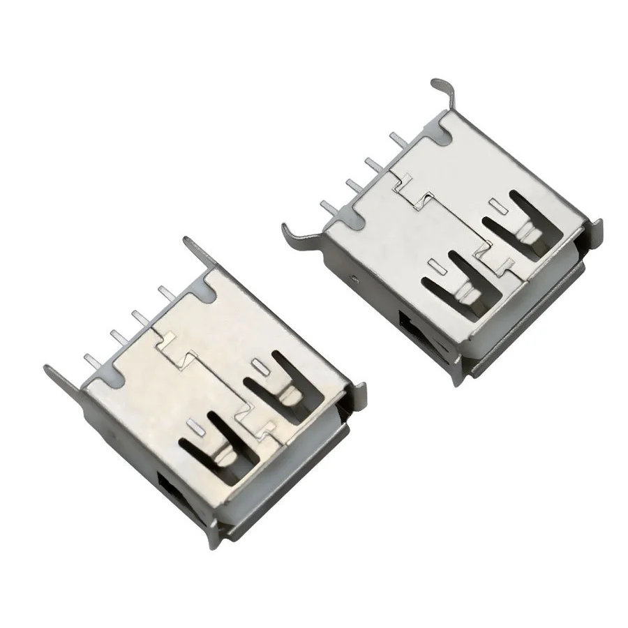 USB 2.0 interface, angle (180 degrees), DIP type, 4-pin, slot (Type A), used to enhance communication.