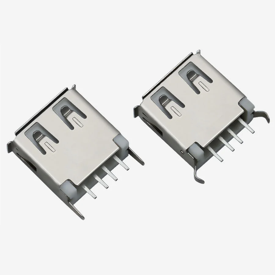 USB 2.0 interface, angle (180 degrees), DIP type, 4-pin, slot (Type A), used to enhance communication.