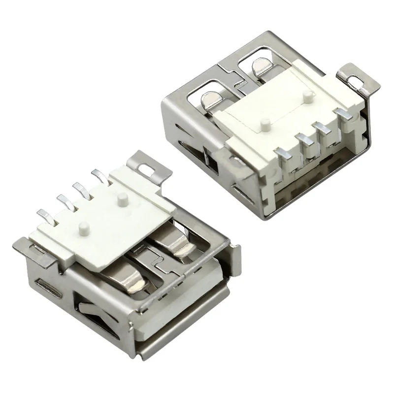 USB Type-A connector, 2-pin, copper alloy, 500V AC, socket, screen, economical.