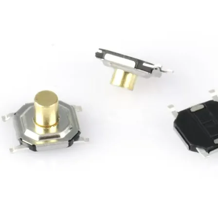 TS-1187 touch button switch, waterproof, instant, SMT type, 4 contacts, metal.