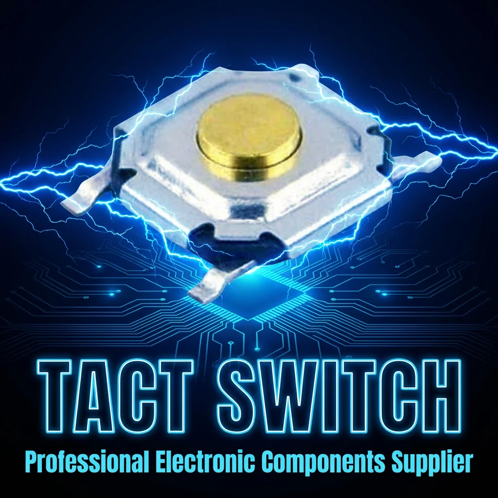 Touch button YIWEI TVCM17 4X4, thin, metal, SMD, microswitch, 12V DC, 50mA.