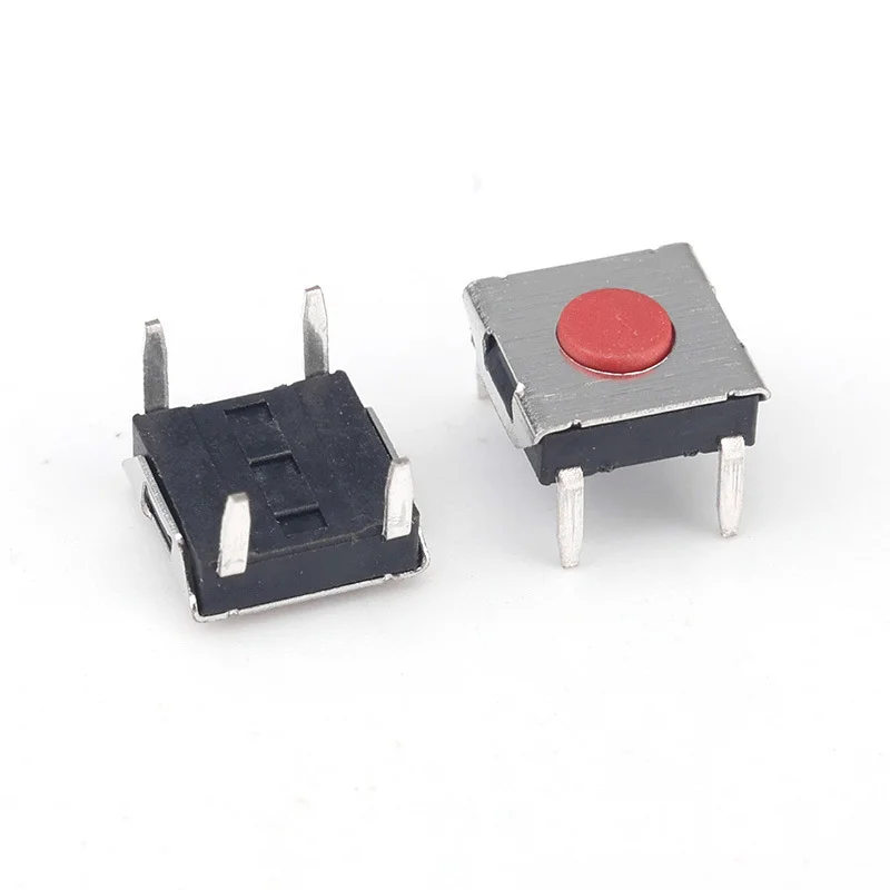 Tactile PPA LCP 6.2*6.2 backlit touch switch, black and red, miniature, bracket