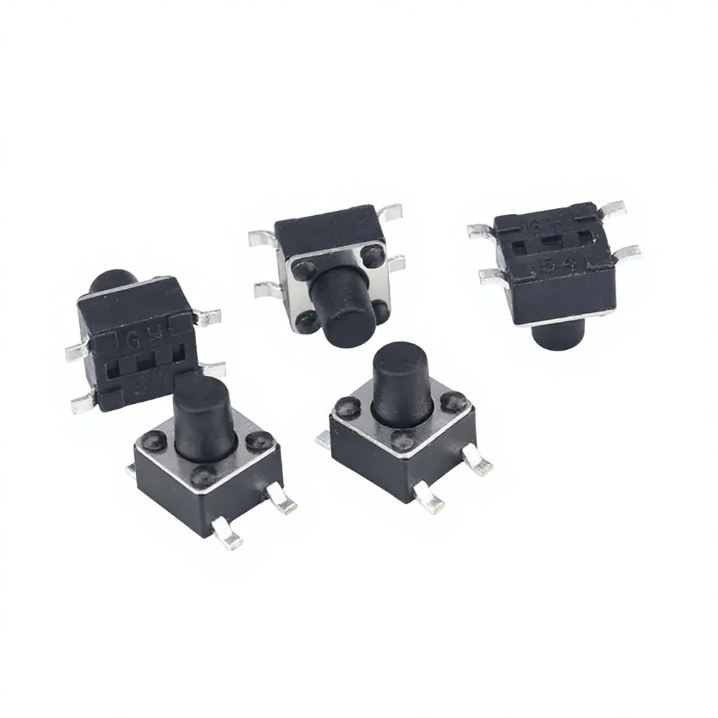 SMT touch button 4.5 mm x 4.5 mm series, 4-pin SMD switch.