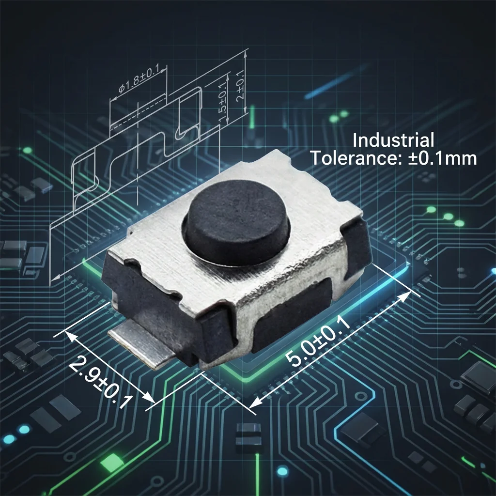 Microswitch 3x4x1.83 3*4*2, SMT touchpad with 2 contacts, used for remote control.