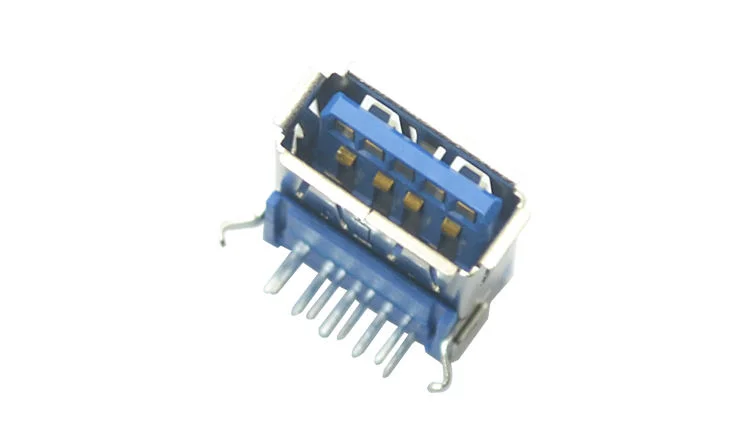 High quality optical fiber connector USB 3.0 AF 90 power connector