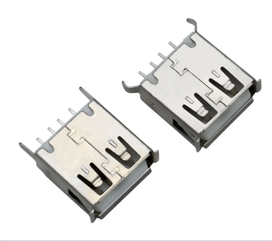 Rectangular USB connector Type a, 4P, contact copper connector 1A 30 V DC, with port hole, specification, undefined size.