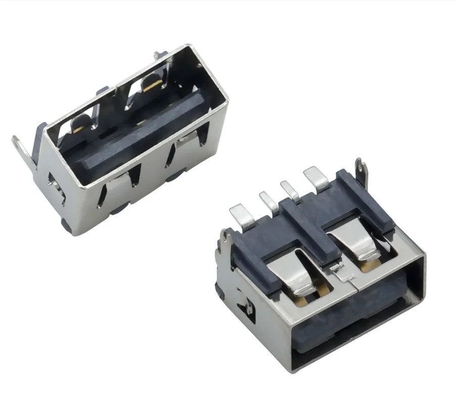 Panel USB interface, metal, pin, 6.3H, shielding, plastic.