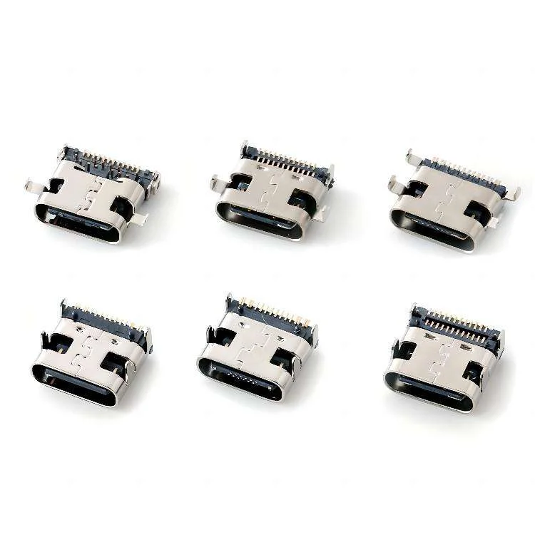 Type-c plug, 6-pin, right-angle dip c-type-usb type-c plug.