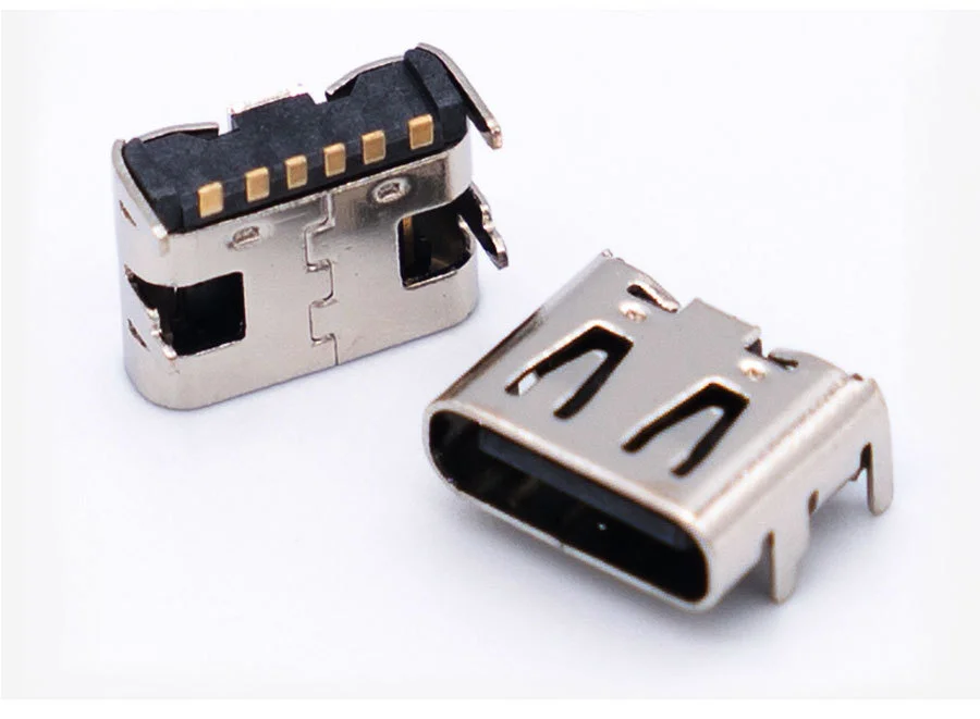 Convenient 3A stainless steel Micro USB charging interface 6-pin housing 3.1 6-pin 6.5/6.8mm male port