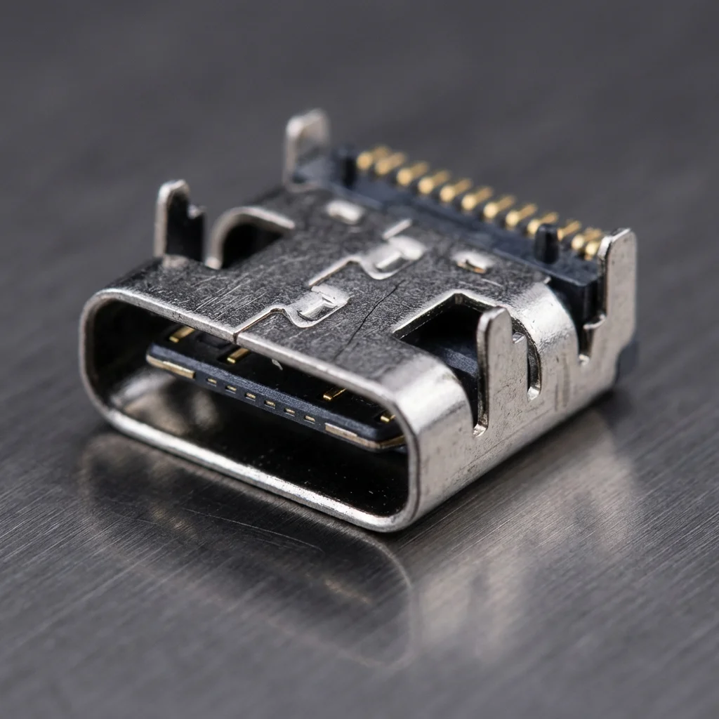 Fast charging female USB connector, audio connector, 16-pin Type-C connector, driver connector, BPL connector.