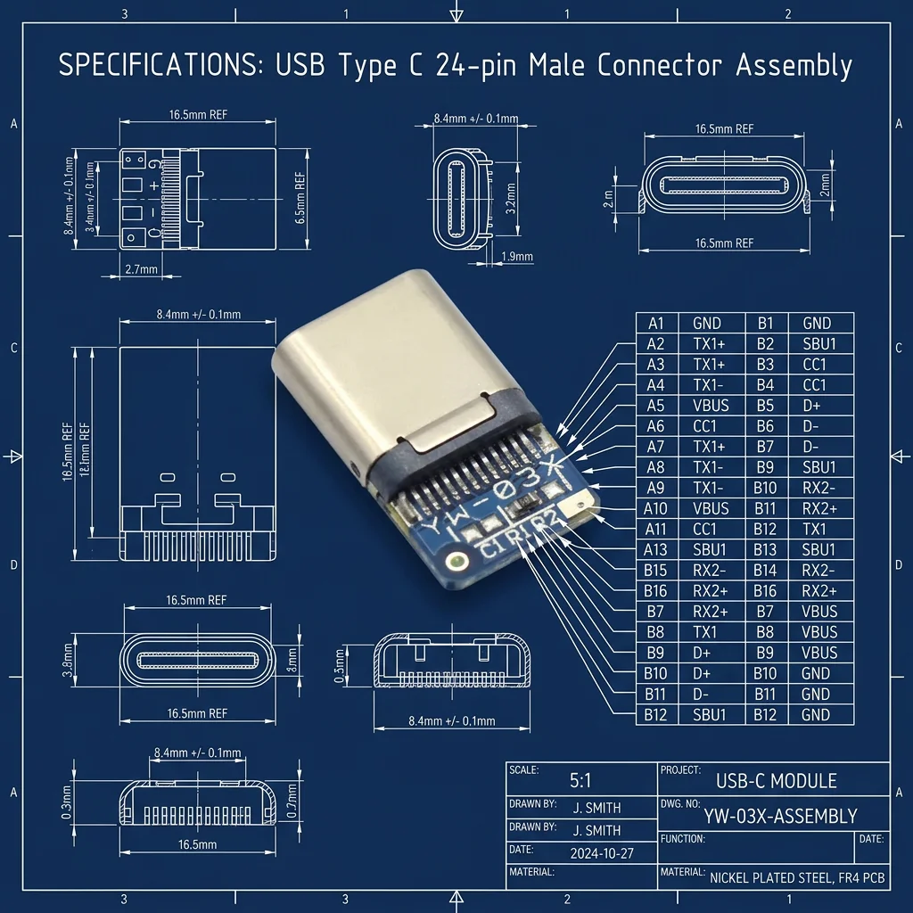 High-performance machine tool for producing mobile cables with USB Type-C multicolor connectors.