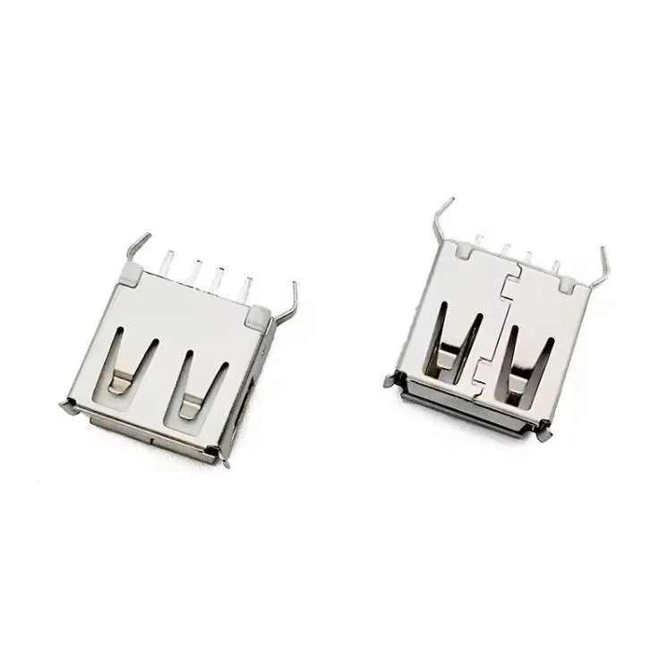 USB Type-A 2.0, socket, 4-pin, vertical DIP, 180 degrees, l = 15mm, copper alloy connector, PBT, 1.5A