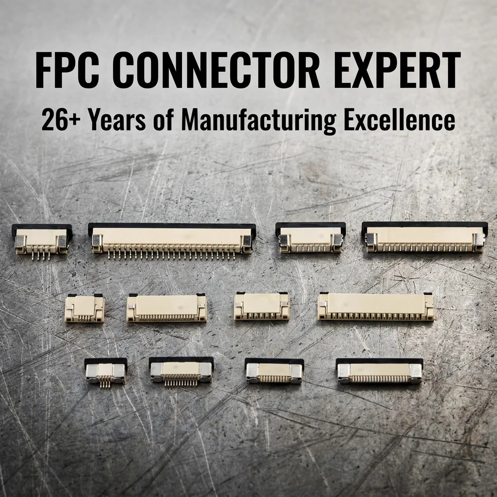 Brand-new original FPC/FFC connector, spacing of 1.0 mm, cable/movable connection, 4-64 pins, 1.0mm.