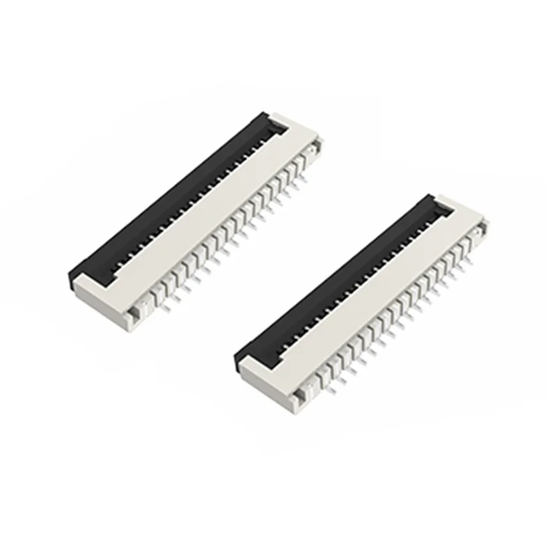 1.0mm SMT stepping LCP material 4-40_pin horizontal FPC (flexible) connector.