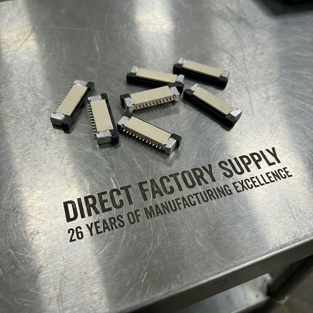 Horizontal plug for stepping 1,25mm, 10-pin, single wire, with locator and pins, delivered from the factory.