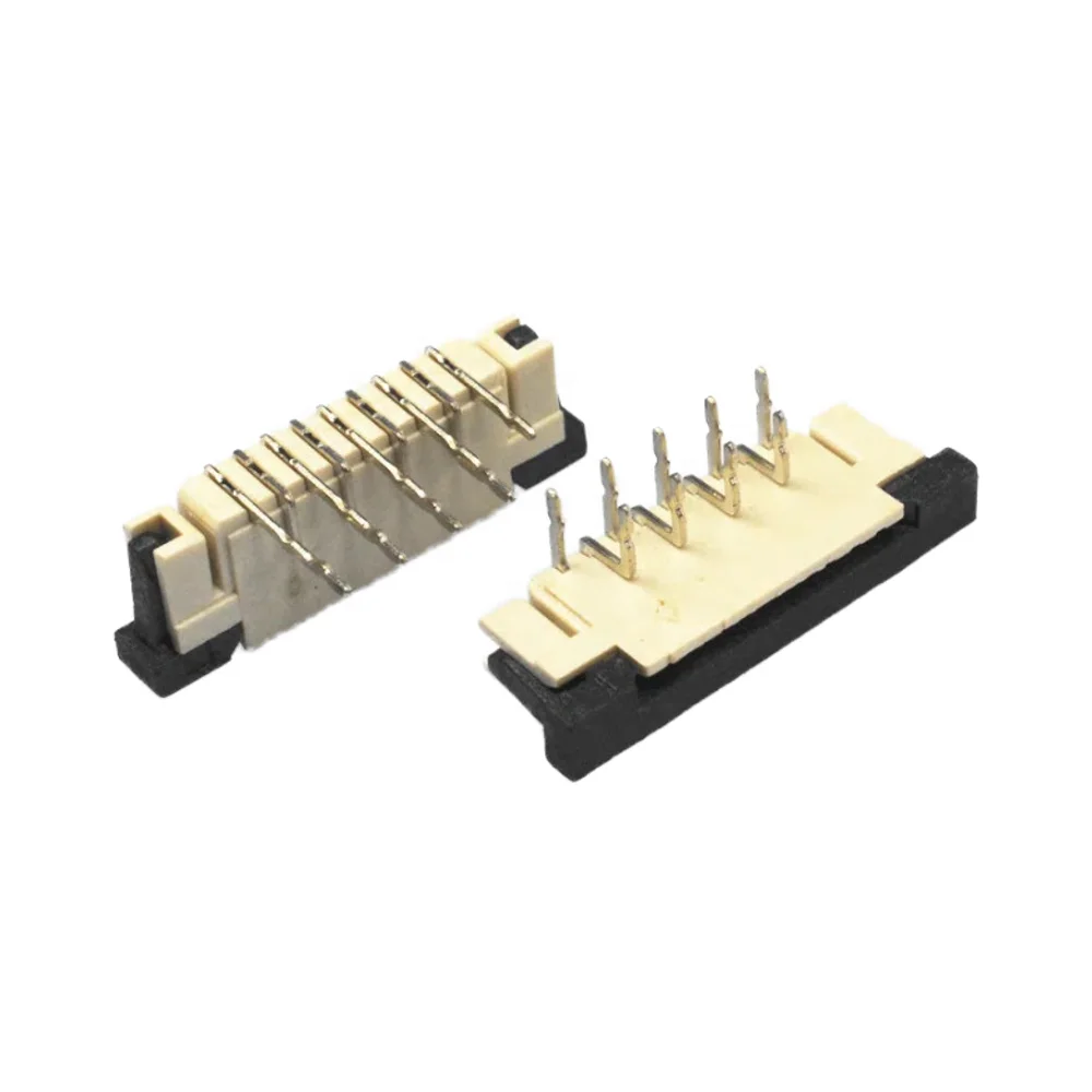High-quality 6-pin FPC/FFC flat flexible cable connector 0.5 mm high-height spring cover rugged FPC connector.
