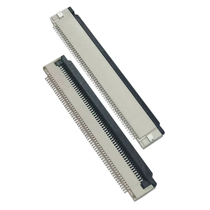 60PIN FPC cable connector 0.5 mm step vertical contact one-way upper cover plane flexible (FFC) connector