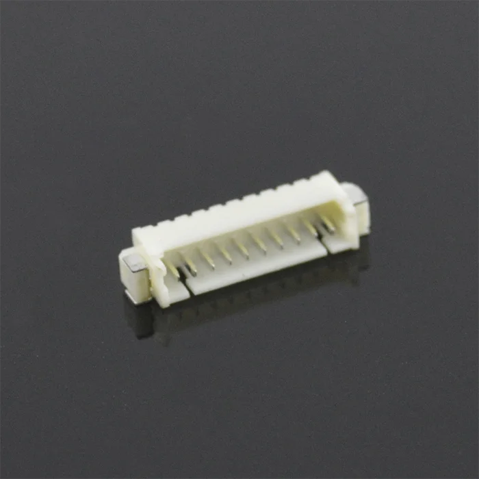 10-pin connector, which is used to insert wires into the board with a spacing of 1.25 mm, and horizontal SMT connector MH1.25 for printed boards.