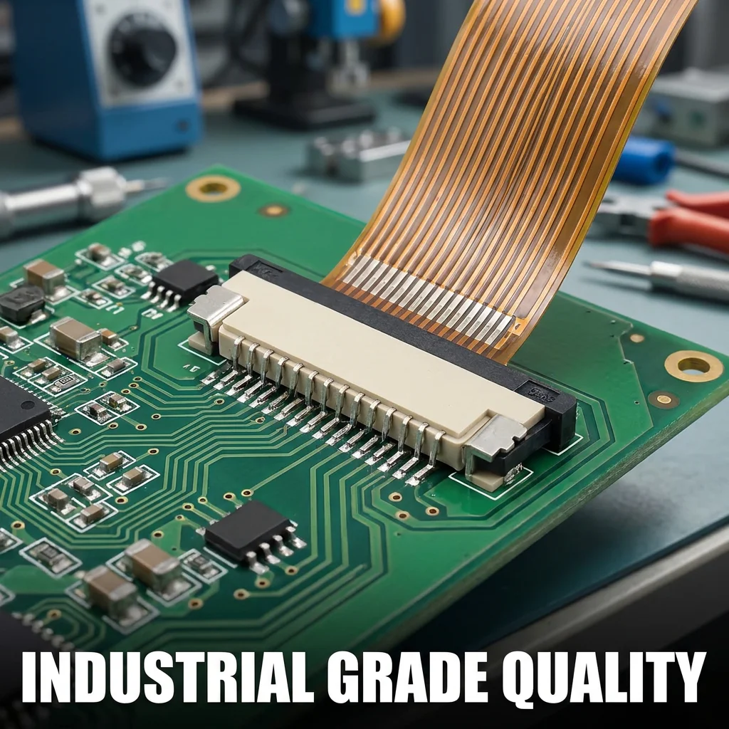 FPC/FFC connector, suitable for 4-64 pins, spacing of 0.3-2.54 mm, horizontal/vertical, SMT,Bomtom thimble.
