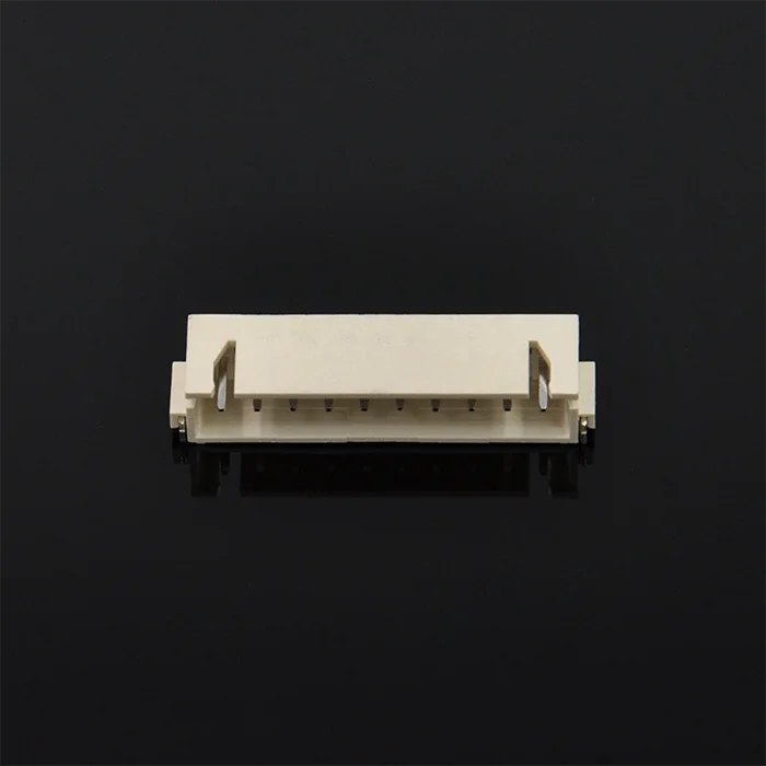 Horizontal FPC plug, step length 1.25 mm,10 pins, with locator, single wire and pins, used for printed circuit boards, delivered directly from the factory.
