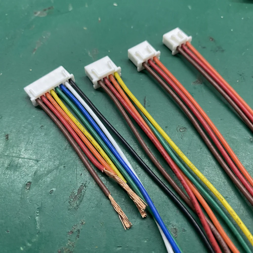 Customized and ordered complete solution: Step-by-step 2,5 mm,2,3,4,8-pin female conductor connectors, which are used to assemble wire harness and flat cable.