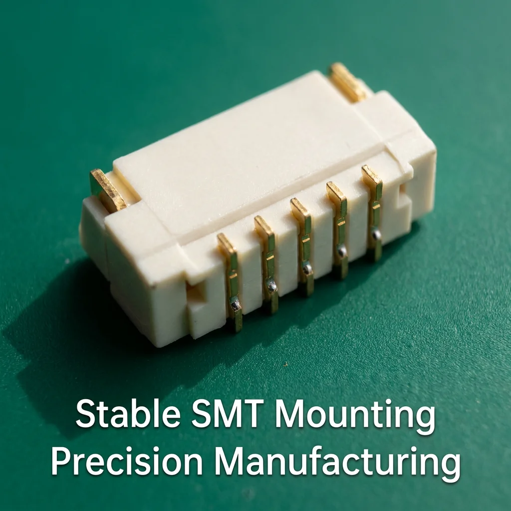 DIN 3711K horizontal SMT connector with nylon 4-pin connector 6P, 1.0mm, used for printing board.