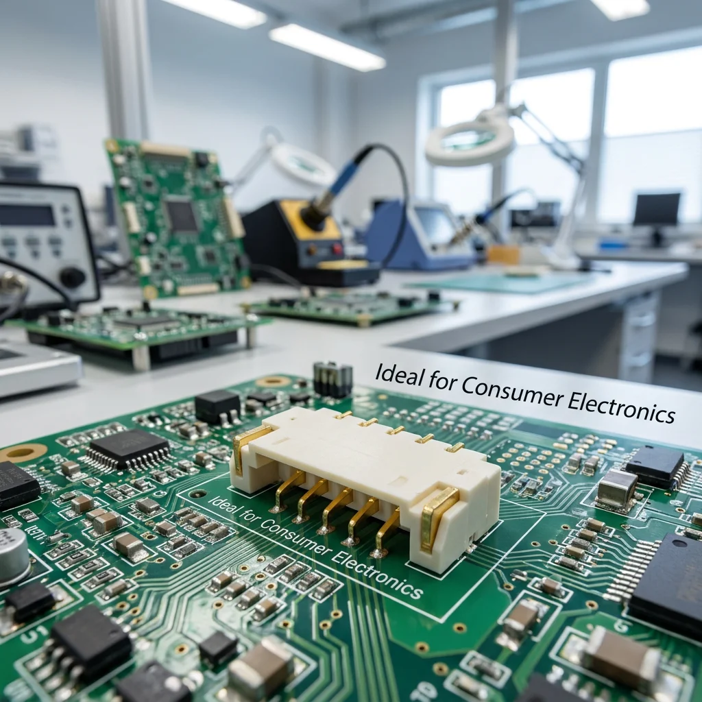 DIN 3711K horizontal SMT connector with nylon 4-pin connector 6P, 1.0mm, used for printing board.
